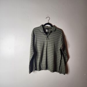 Patagonia Organic Cotton Long Sleeve Stripe Polo Mens Size Small